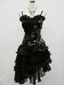 Vintage Black Chiffon Beaded Short Prom Dress Formal 8Th Grade Homecoming Dress