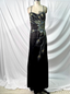 Vintage Black Peacock Feather Embroidered Slim-Fit Satin Long Prom Dress Evening Dress