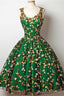 Vintage Green And Black Embroidery Lace Homecoming Dresses Sweet 16 Dresses