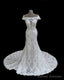 Vintage Sheer Neck Mermaid Lace Wedding Dresses