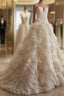 Weitese Formal WomenS Dress Ivory Elegant Strapless Puffy Tiered Ball Gown Prom Dress Wedding Dress Prom Dress Stores
