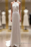 Weitese Formal WomenS Dress White Halter Light Wedding Dress Bride Dress Fishtail Evening Dress Prom Dress Stores
