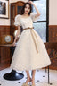 White A-Line Short Prom Dresses, White Party Dresses