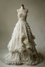White A-Line Spaghetti Strap Beaded Tulle Long Prom Dress Simple Applique Wedding Dress