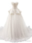White Ball Gown Tulle Sweetheart Neck With Beading Wedding Dress