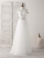 White Off Shoulder Tulle Beads Long Prom Dress White Evening Dress
