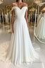 White sweetheart chiffon long prom Dress white formal Dress