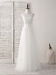 White Sweetheart Neck Tulle Beads Long Prom Dress White Evening Dress