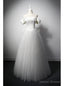 White Tulle Sequins Spaghetti Straps Beading Wedding Drss