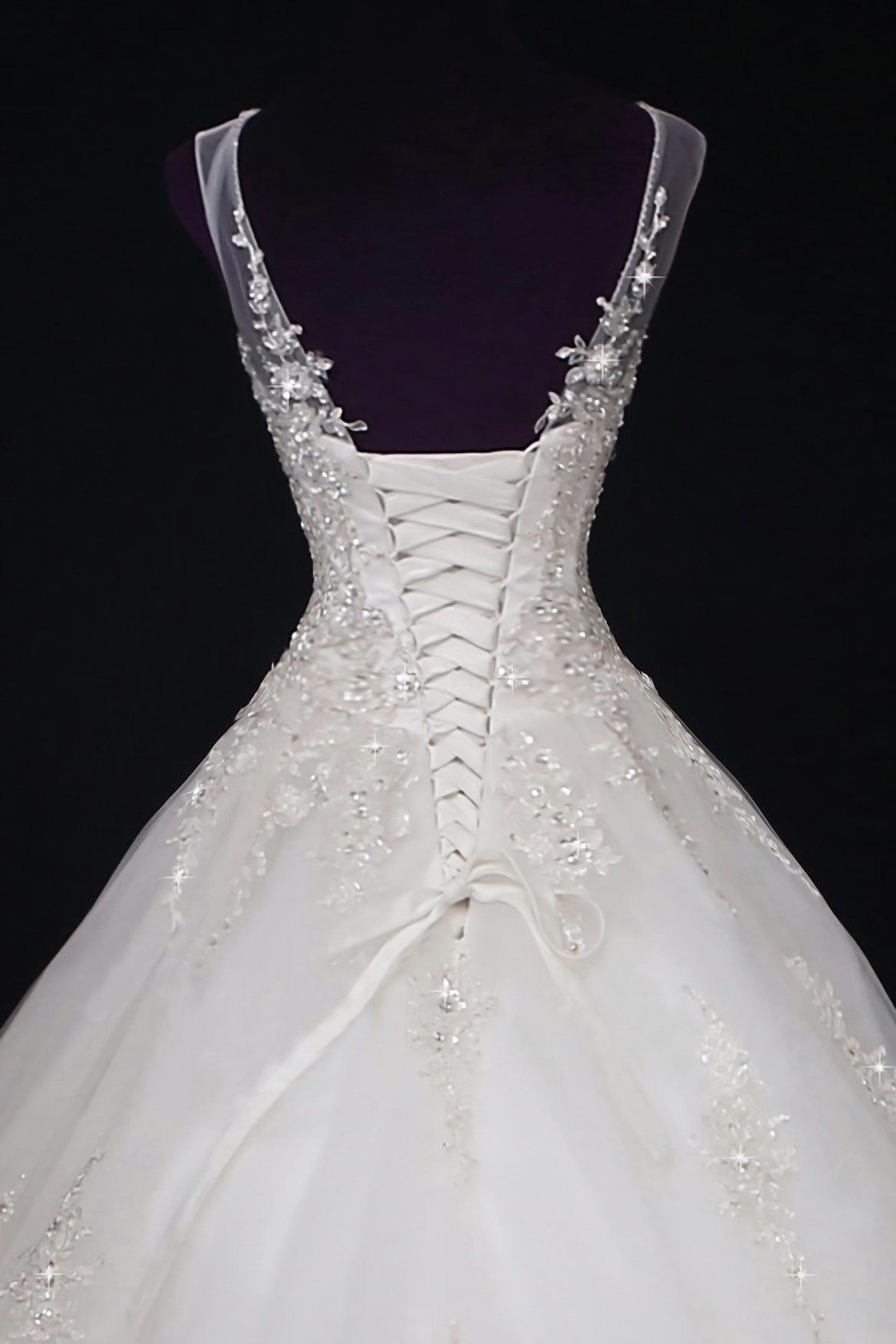 Wedding Dresses Websites, 2024 A Line Wedding Dresses, Scoop Tulle With Applique And Beads Lace Up