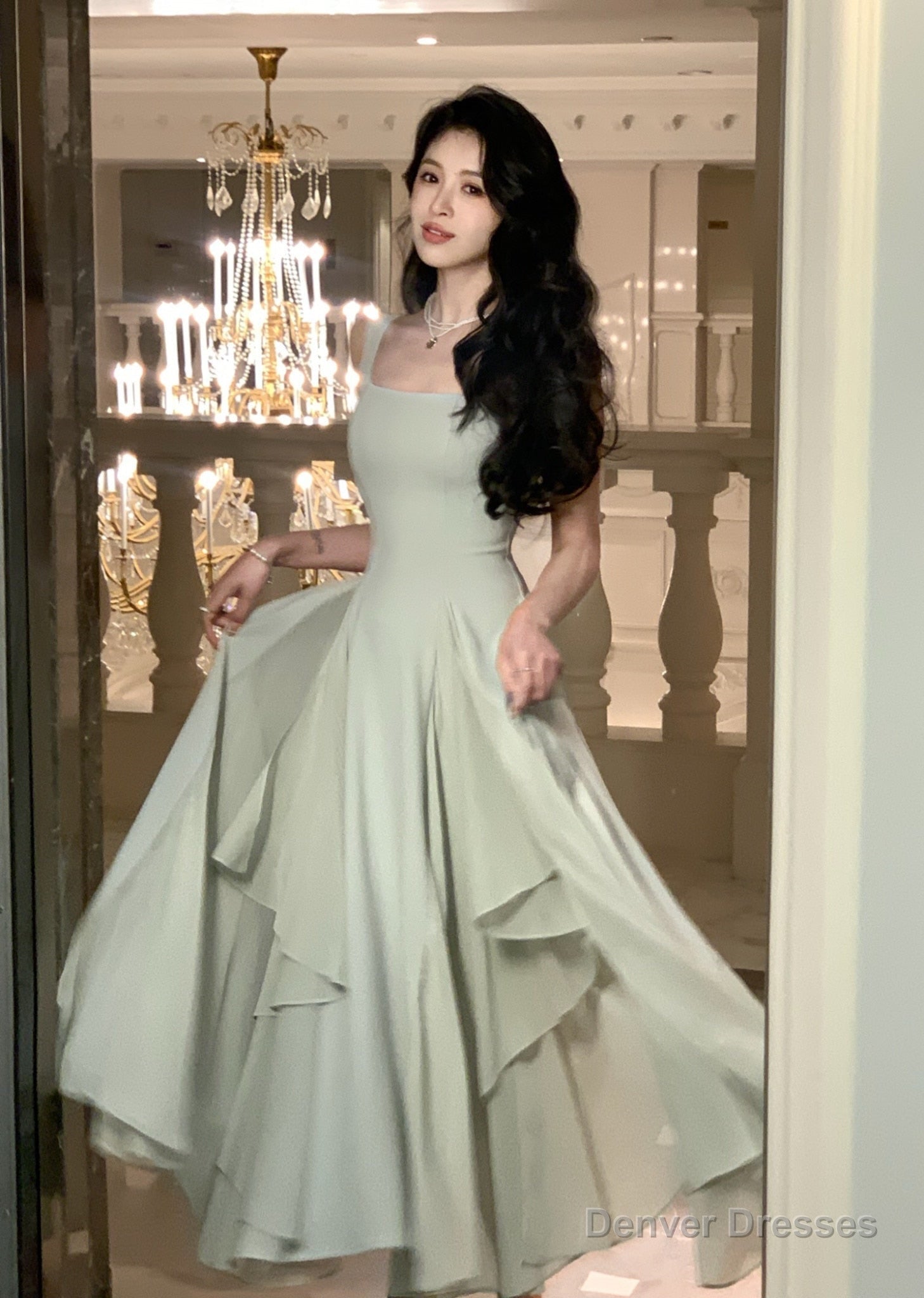 Elegant Ruffles White Midi Dresses Summer New Evening Party Women Clothes Fashion Sundress Birthday Ladies Dresses Main image