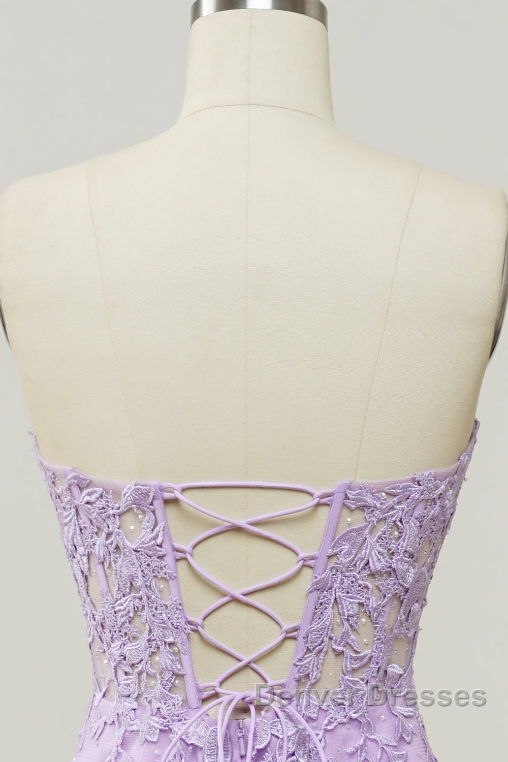 Purple Sweetheart Neck Mermaid Prom Dress With Appliques