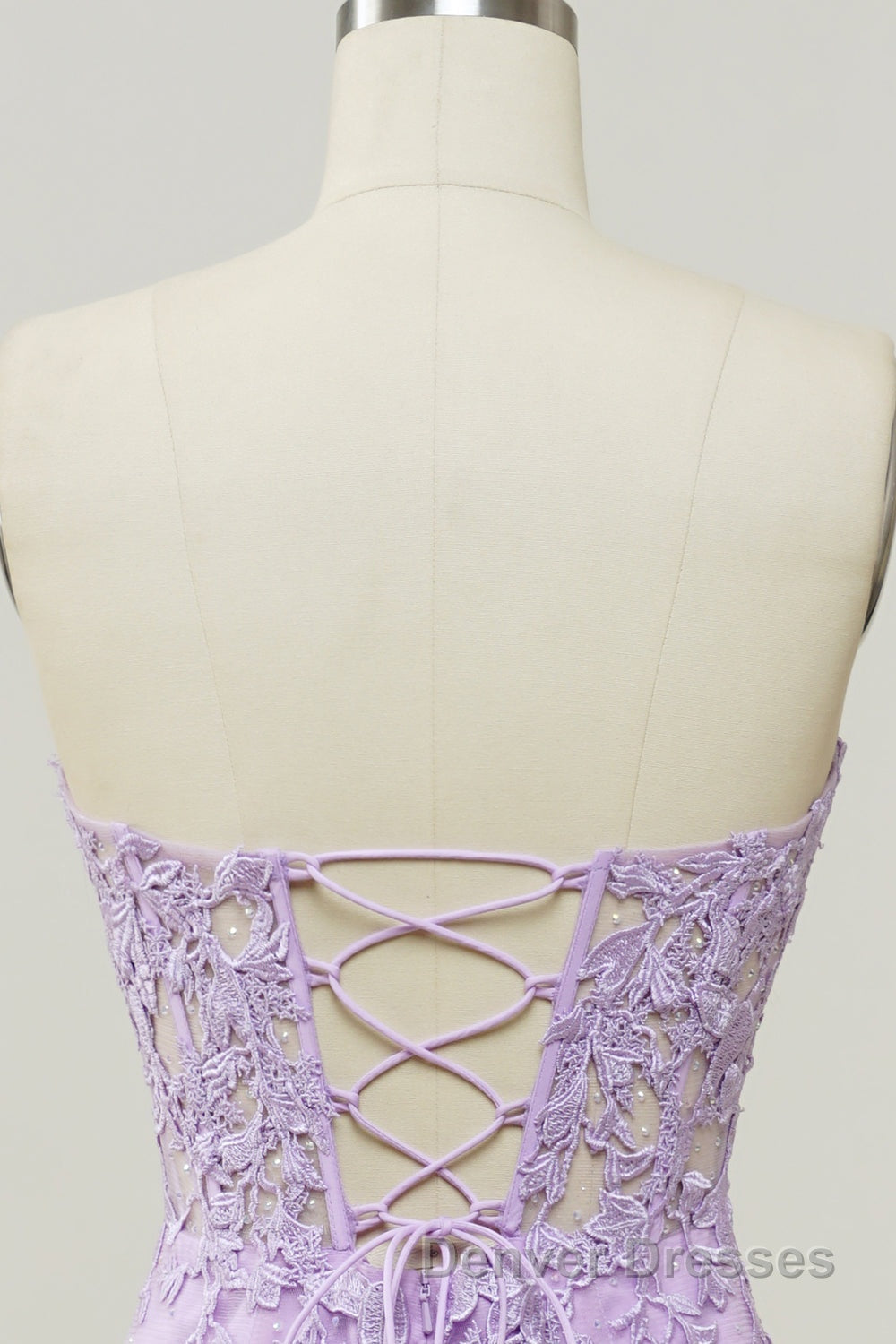 Coral Sweetheart Lace-Up Long Mermaid Prom Dress with Appliques