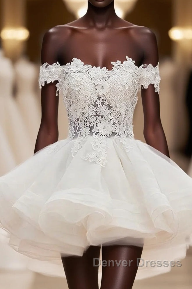 Mini Tulle Lace Short Prom Dress, Homecoming Dress Main image