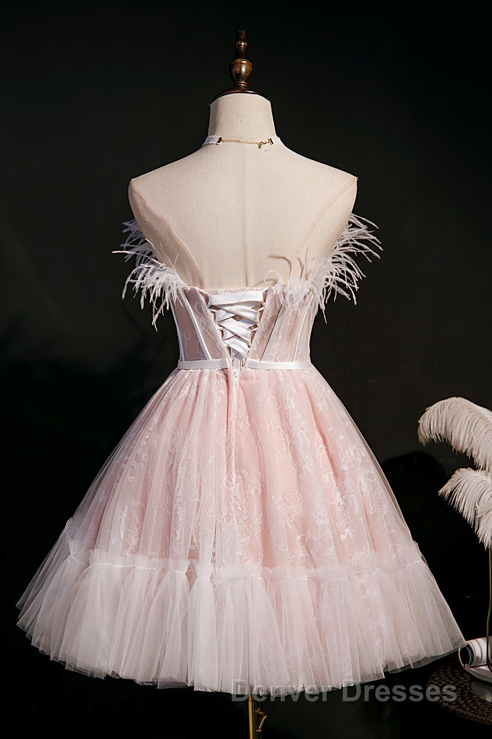 Cute Strapless Black Tulle Short Homecoming Dress