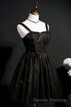 Elegant Sleeveless Tulle Sequins Short Homecoming Dress