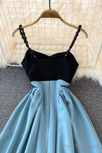 Blue A-Line Short Dress