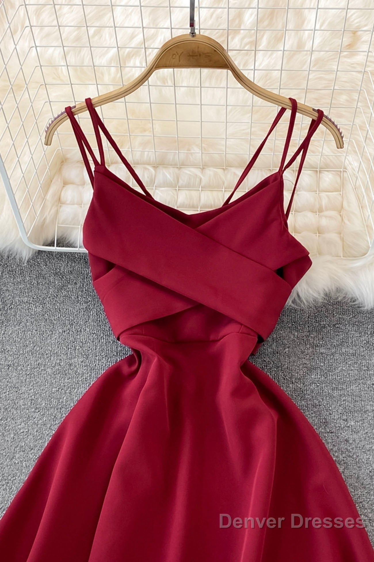 Cute V-Neck Short Dresses, A-Line Fashion Dresses Secondary image