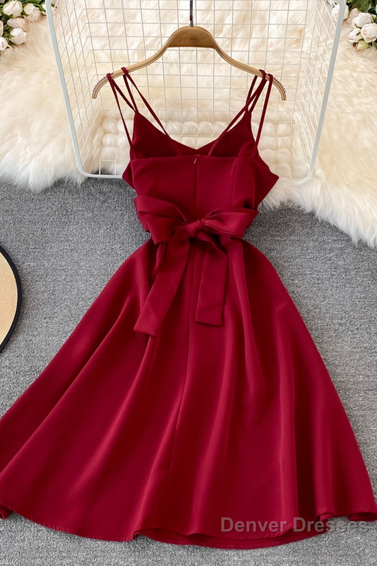 Cute V-Neck Short Dresses, A-Line Fashion Dresses Main image