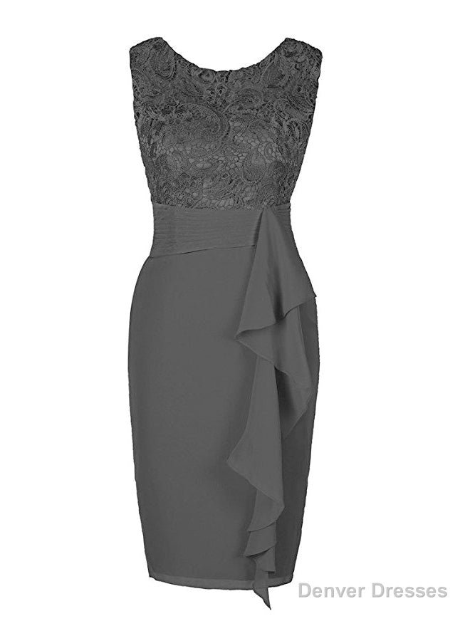 Tight Knee Length Grey Short Mother of Bride Dress Secondary image