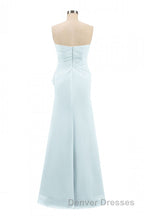 Pink Strapless Ruffled Mermaid Long Bridesmaid Dress