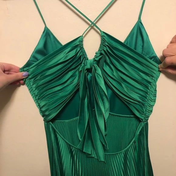 Forest Green Backless Prom Dress For Vegas Pool Party?? Glam Chiffon Evening Dress For Special Ocassion Secondary image