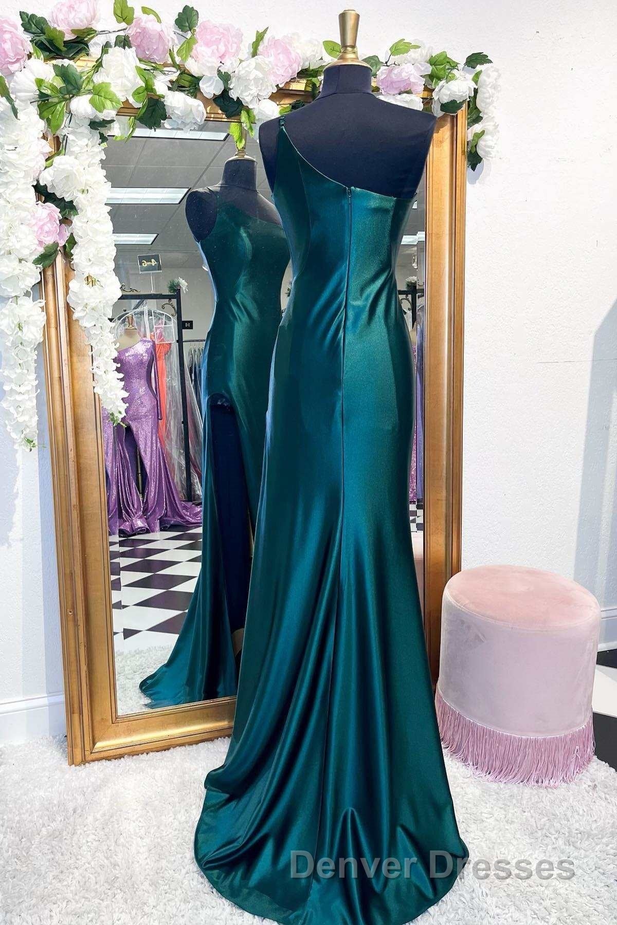 One-Shoulder Royal Blue Mermaid Long Dress with Slit Secondary image