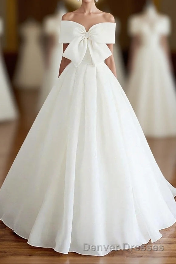 White Sweetheart Long Prom Dress, White Formal Dress Main image