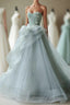 Unique Tulle Lace Long Prom Gown Tulle Lace Evening Dress
