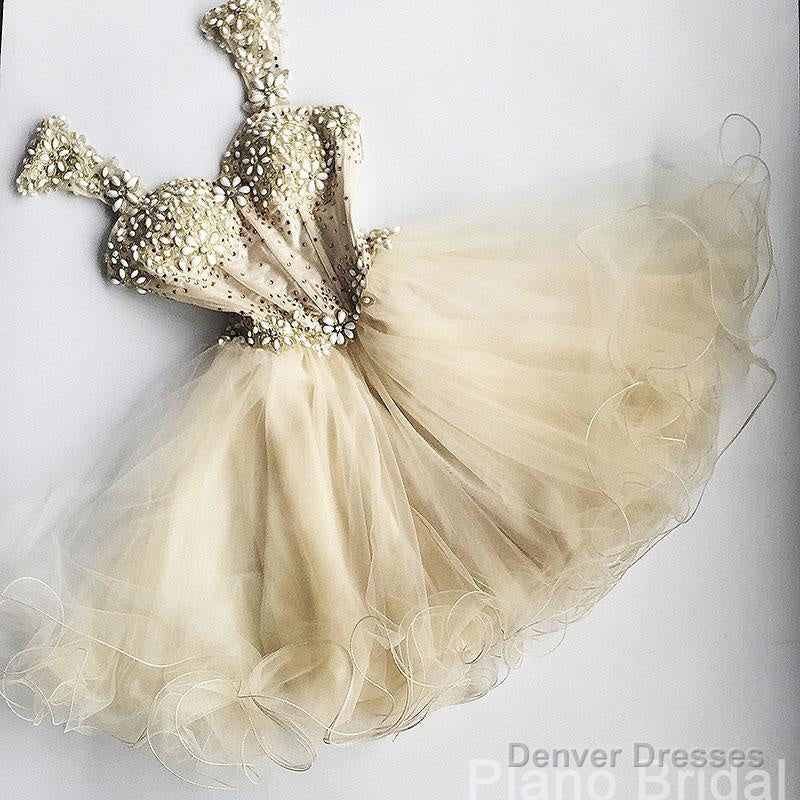 Sweetheart Ivory A Line Organza Pleated Beading Backless Sleeveless Homecoming Dresses Secondary image