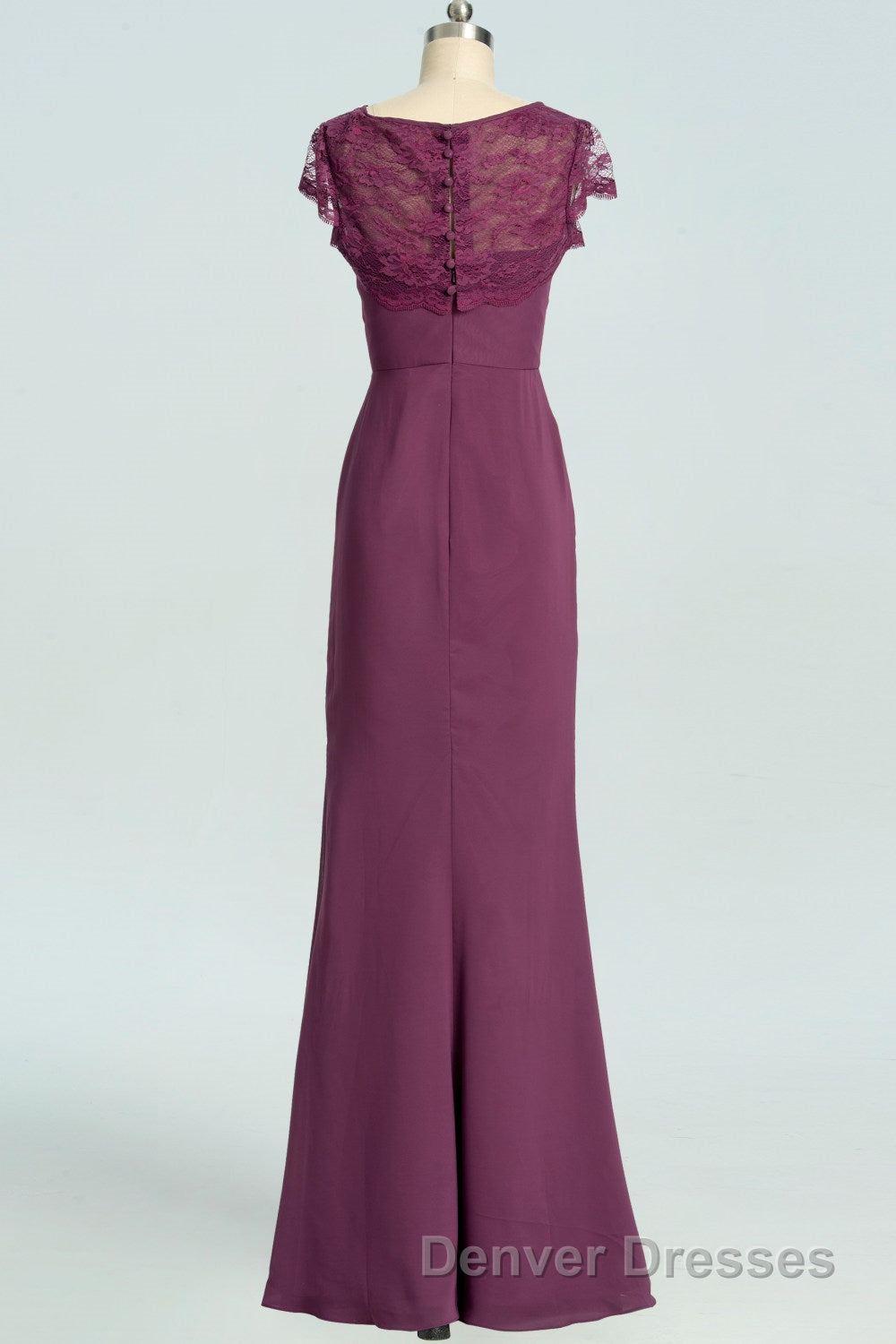 Elegant Plum Mermaid Long Bridesmaid Dress Secondary image