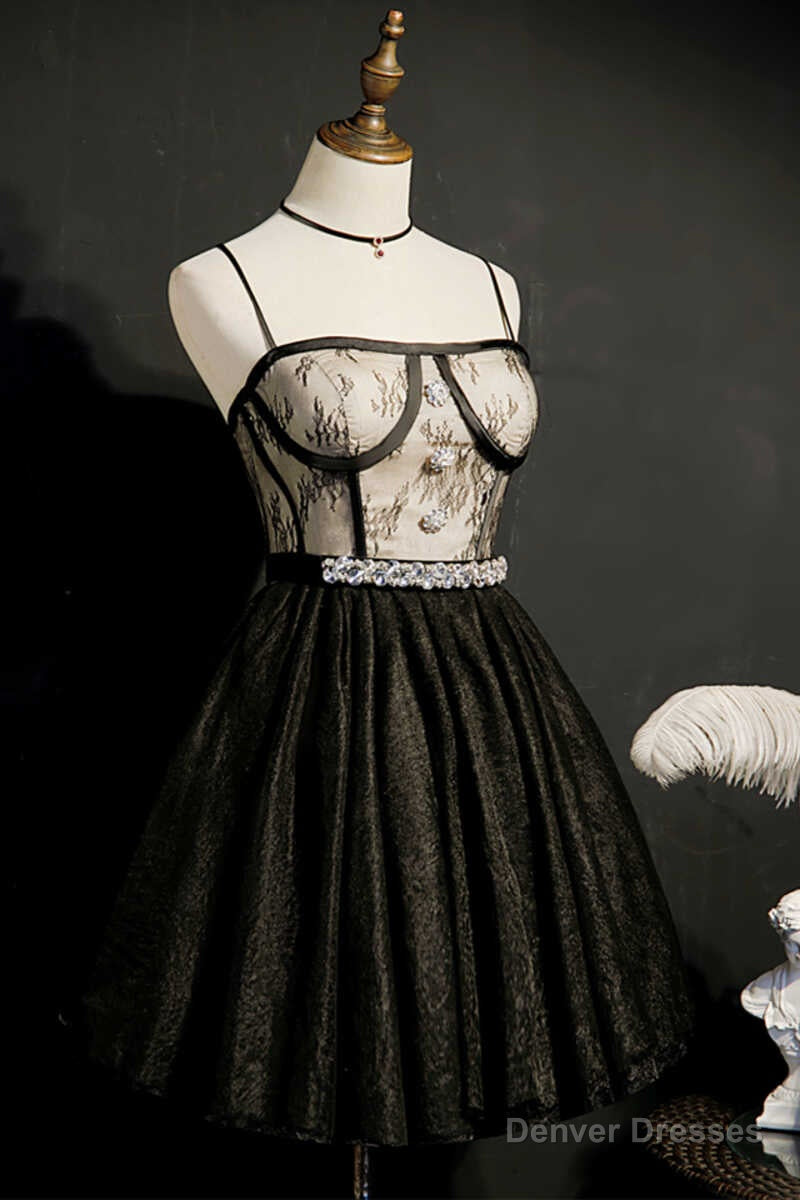 Rhinestone Straps A-Line Homecoming Dress Secondary image