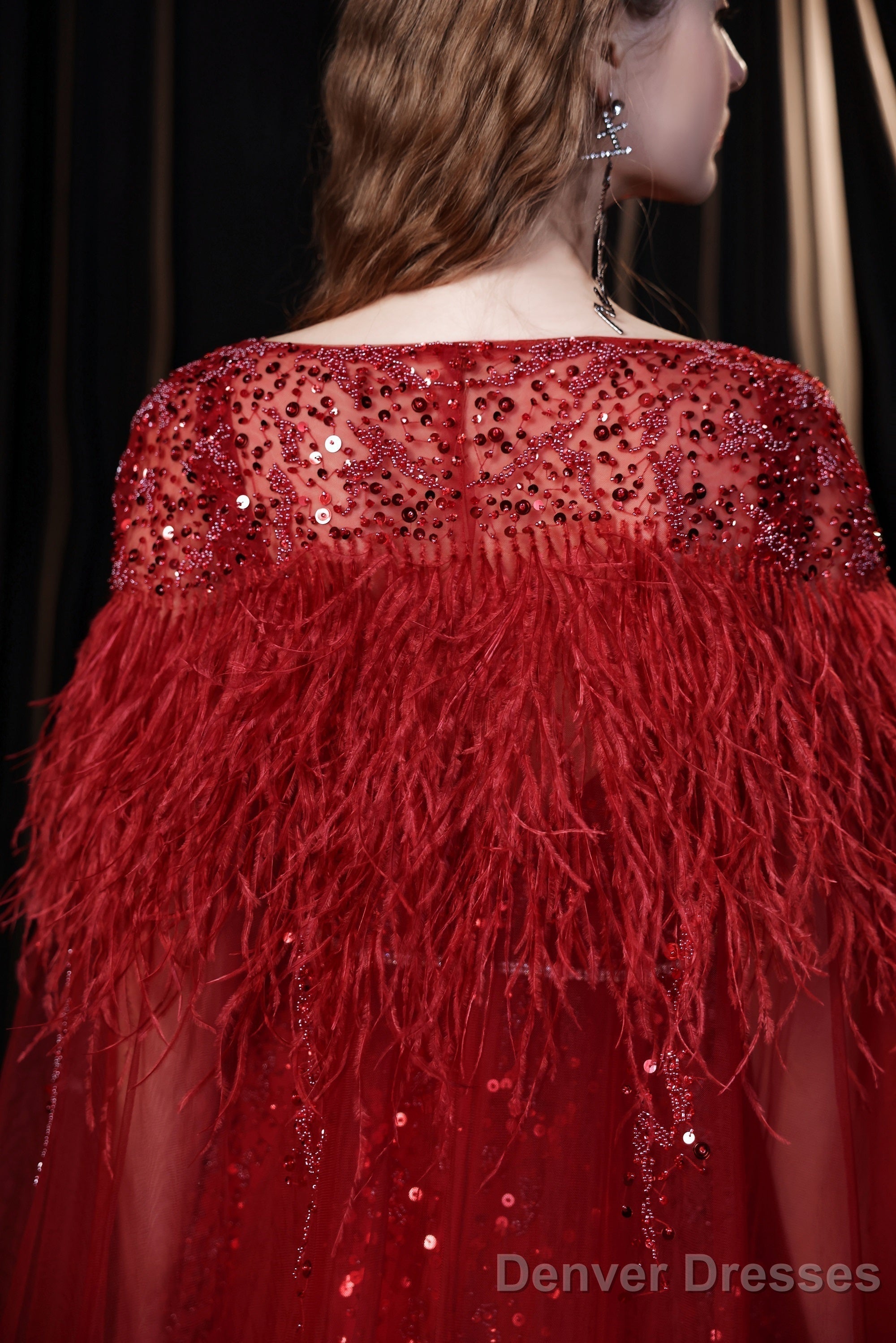 Luxury Burgundy Evening Dress, Long Evening Party Prom Dresses, A Line Prom Gown