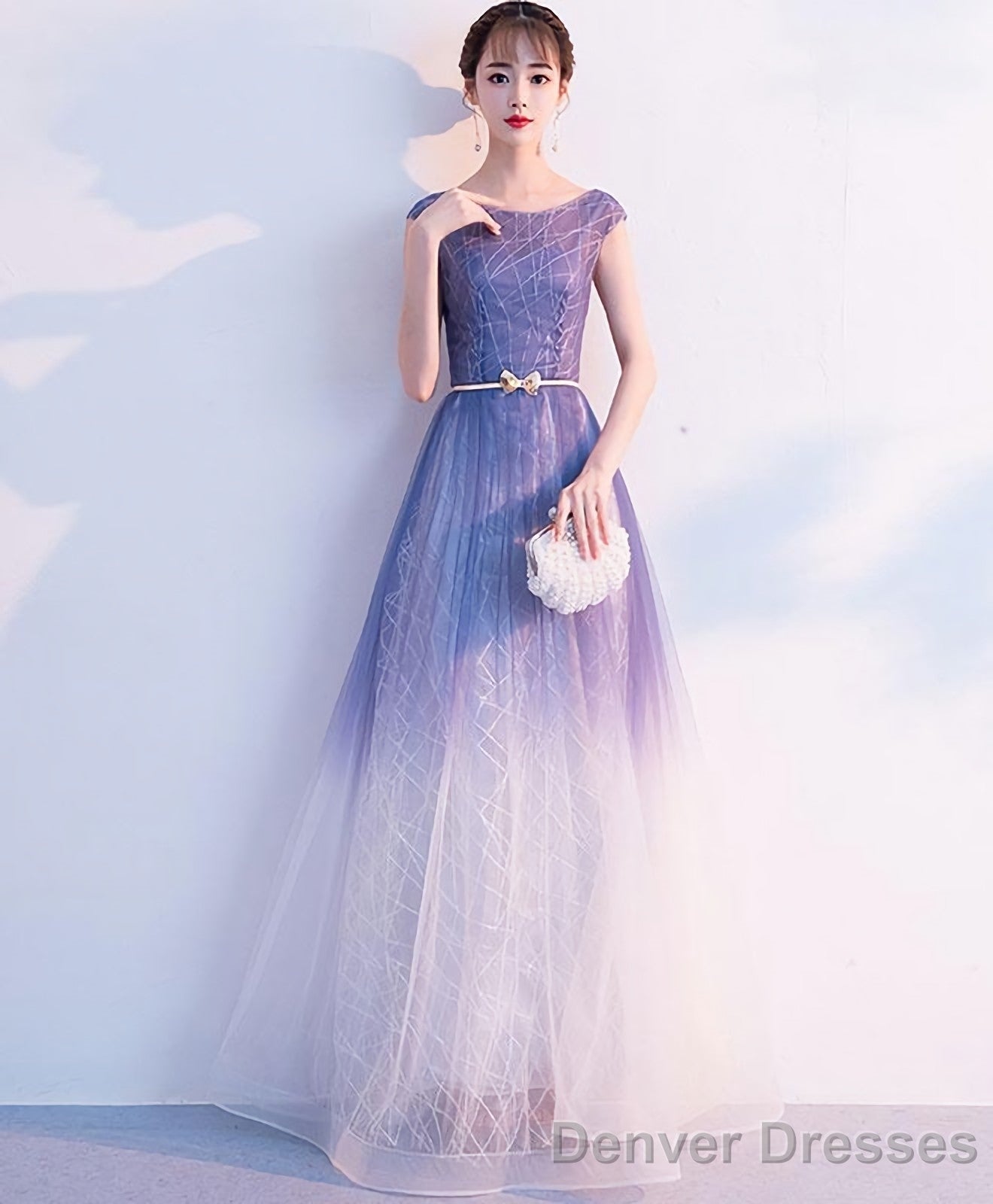 Unique Tulle Long Prom Dress Tulle Long Evening Dress Main image