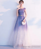 Unique Tulle Long Prom Dress Tulle Long Evening Dress