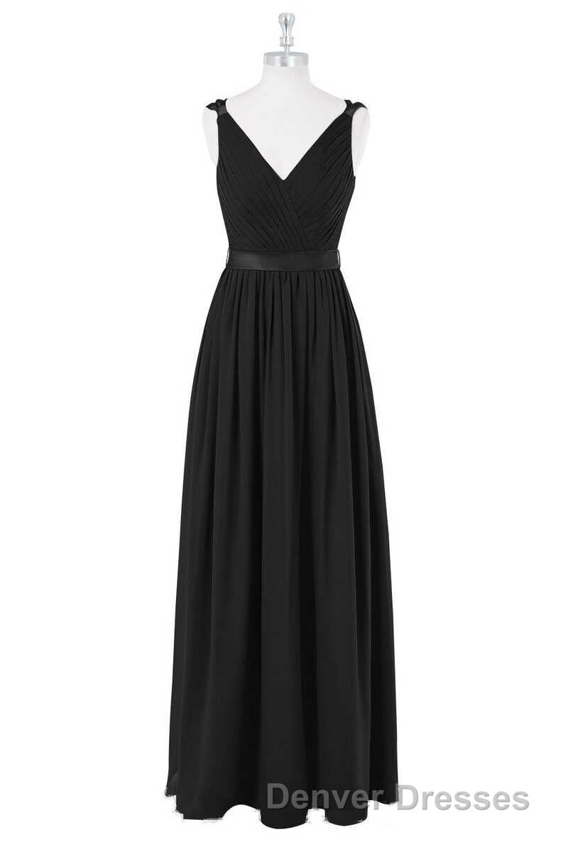 Lavender Chiffon V-Neck Backless Long Bridesmaid Dress