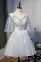 Chic Sleeveless Lace Appliques Tulle Princess Homecoming Dress