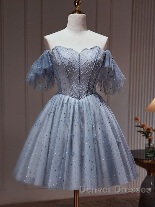 Off The Shoulder Tulle Short Homecoming Dress Secondary image
