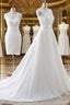 2 In 1 Wedding Dress With Lace Appliques