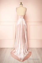 Simple Satin Long Prom Dress, A-Line Formal Evening Dress