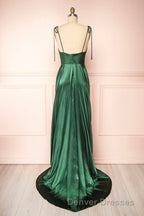 Simple Satin Long Prom Dress, A-Line Formal Evening Dress
