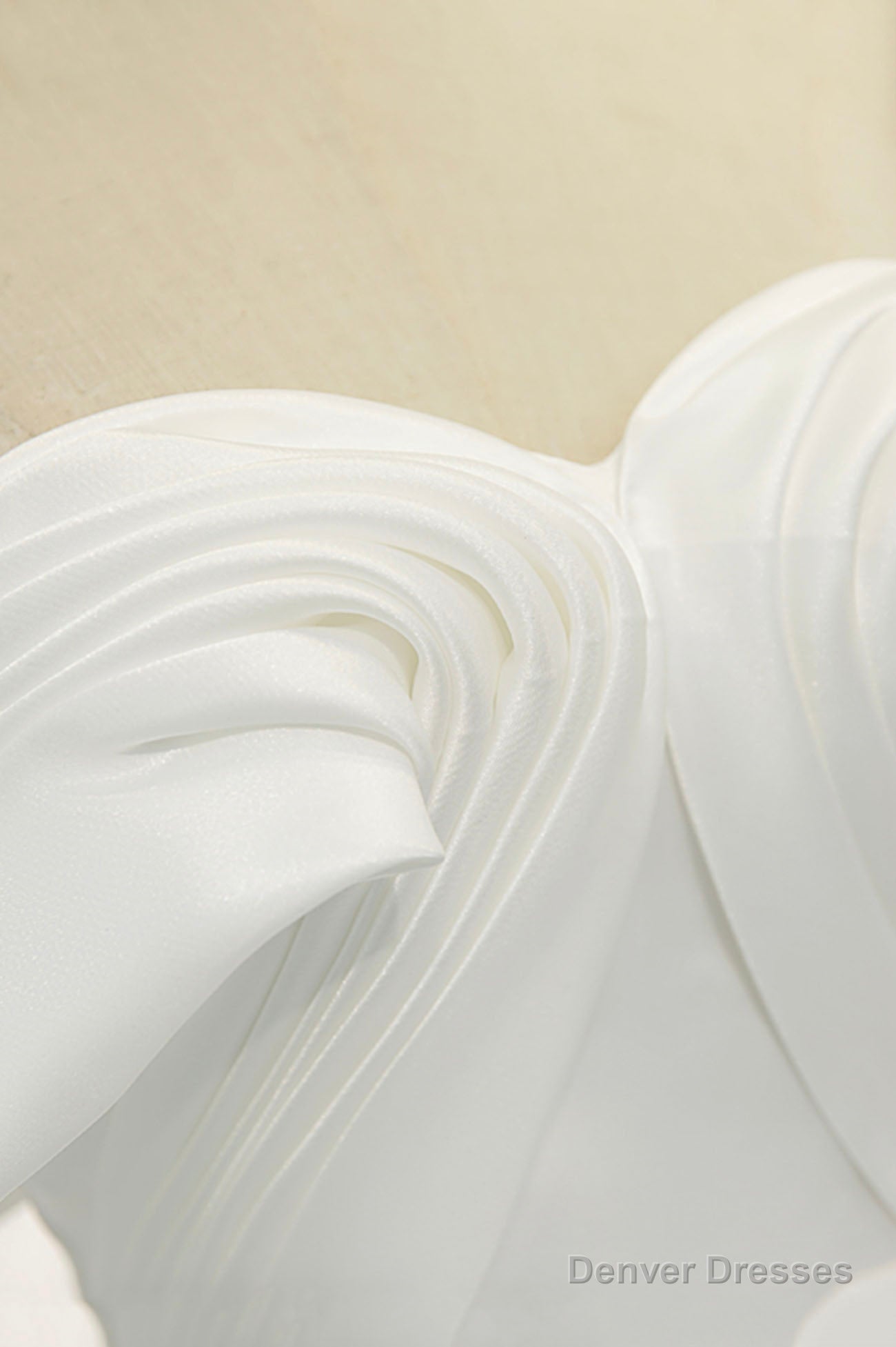 White Satin Long Prom Dress, Off the Shoulder Evening Dress