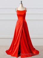 A-Line Prom Dress Side Split Evening Dress