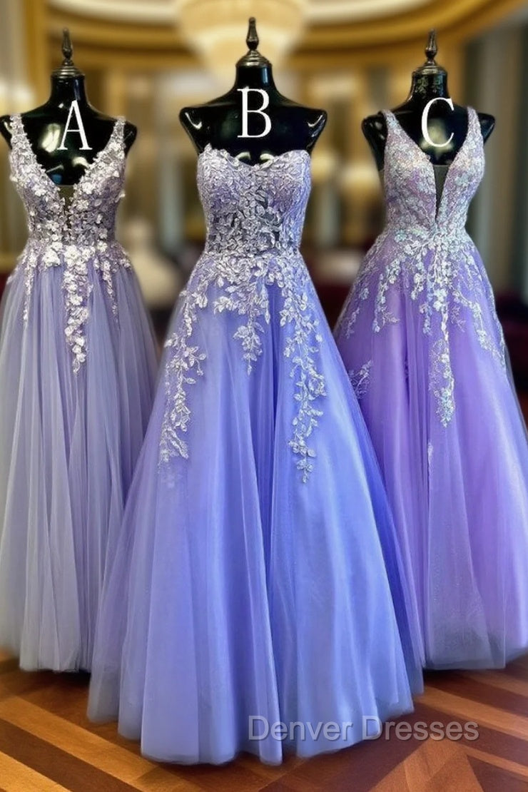 2025 New Style Tulle Long Prom Dress with Appliques Main image