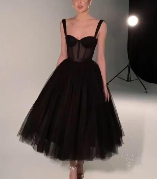 Black Fashion Sweetheart Neck Long Tulle Teen Prom Dress Tulle Formal Dress Evening Gown Graduation Party Main image