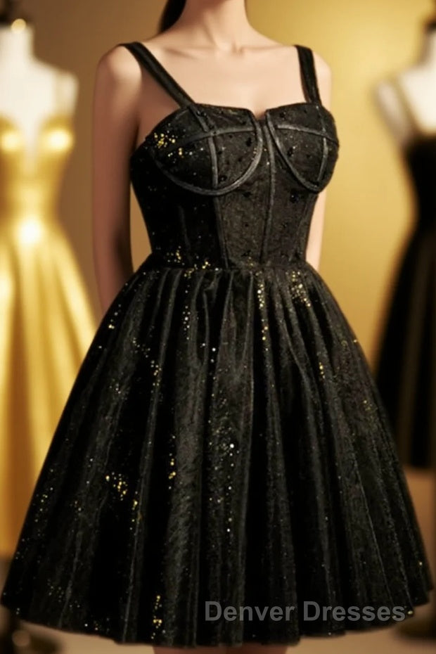 Red Sequins Straps A-Line Short Homecoming Dress Main image