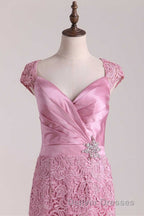 Two-Piece Pink Backless Mother of the Bride Dress
