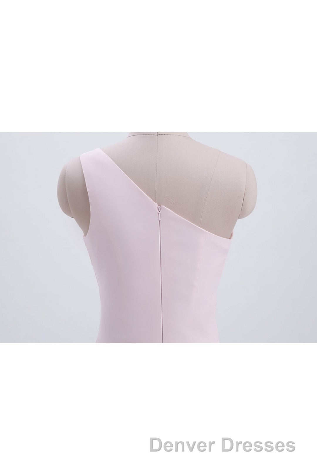 Short Pink One Shoulder Chiffon Homecoming Dress