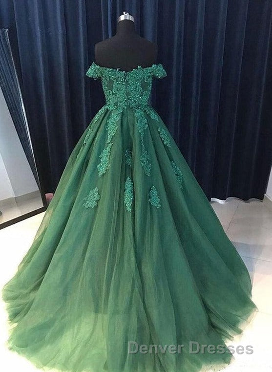 Off Shoulder Lace A Line Long Custom Evening Prom Dress