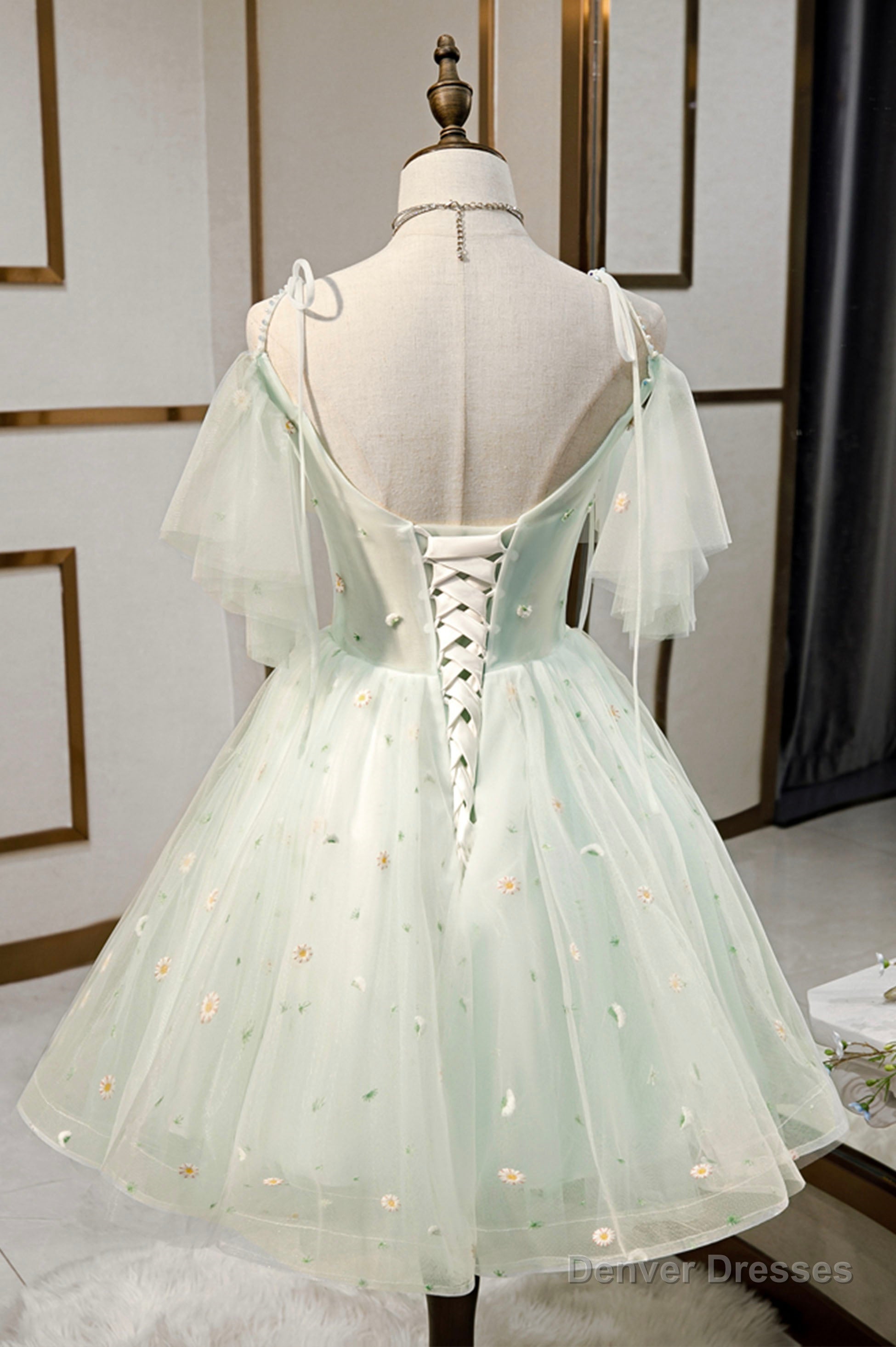 Mint Green Tulle Short Prom Dress, Cute A-Line Party Homecoming Dress Secondary image